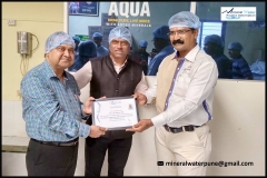 Packaged Driking Water Plant Training Certificate Distribution