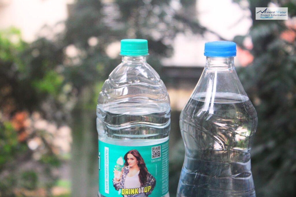 Bisleri vs Aqua Fina Water Bottle Cap Neck Comparison : Difference of 2 mm in Dia