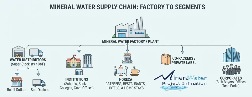 From Mineral Water Factory to Consumers through Various Customer Segments